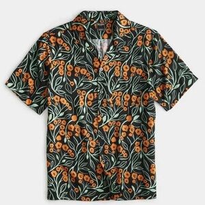 Todd Snyder Poppy Vine Camp Collar Hawaiian Floral Button Up - Large